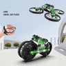Falixpuzzlefun - WiFi FPV RC Drone Motorcycle 2 in 1 Foldable Helicopter Camera 0.3MP Altitude Hold RC Quadcopter Motorcycle Drone 2 in 1 Dron